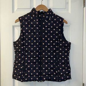 Polka Dot Puffer Vest